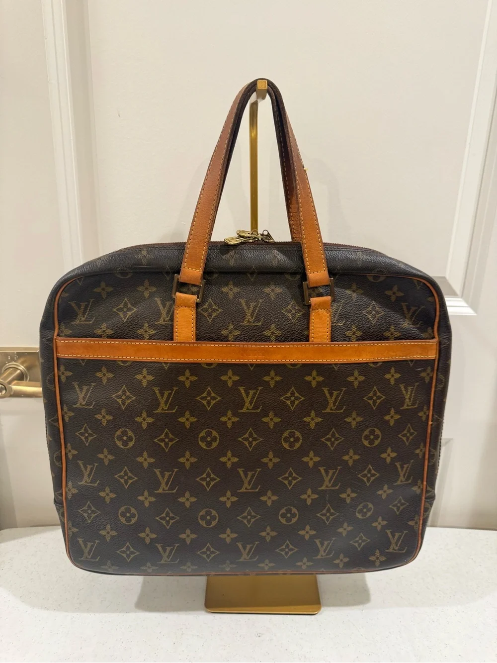 Vintage Louis Vuitton Monogram Porte - Documents Pegase Handbag Briefcase ~ EUC